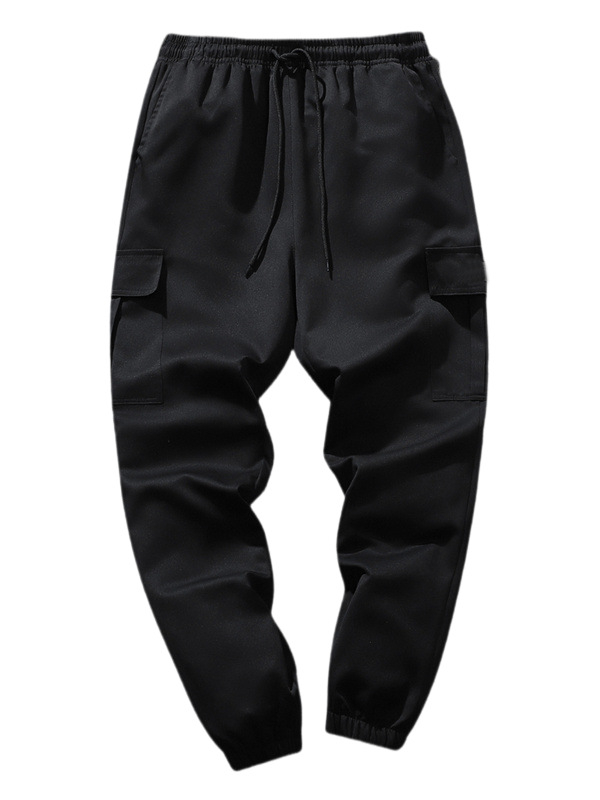 Kasdieninės darbo kelnės, laisvas kirpimas, devynių taškų ilgis, vidurio juosta, raištelių užsegimas