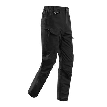 Ανδρικά τακτικά μακριά παντελόνια από ύφασμα μπαμπού-πολυεστέρα, ultra-χαμηλή μέση, γραμμή φλαρέ, για προπόνηση σε εξωτερικούς χώρους