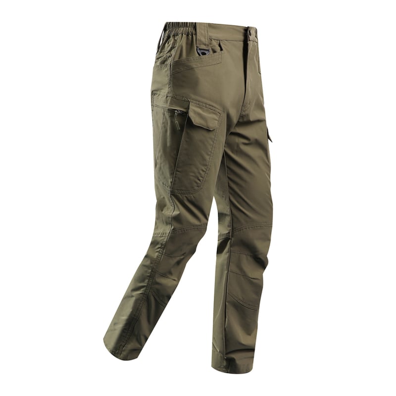 Мъжки тактически дълги панталони от Bamboo-Polyester материя, ултра-ниска талия, разкроени крака, за тренировки на открито