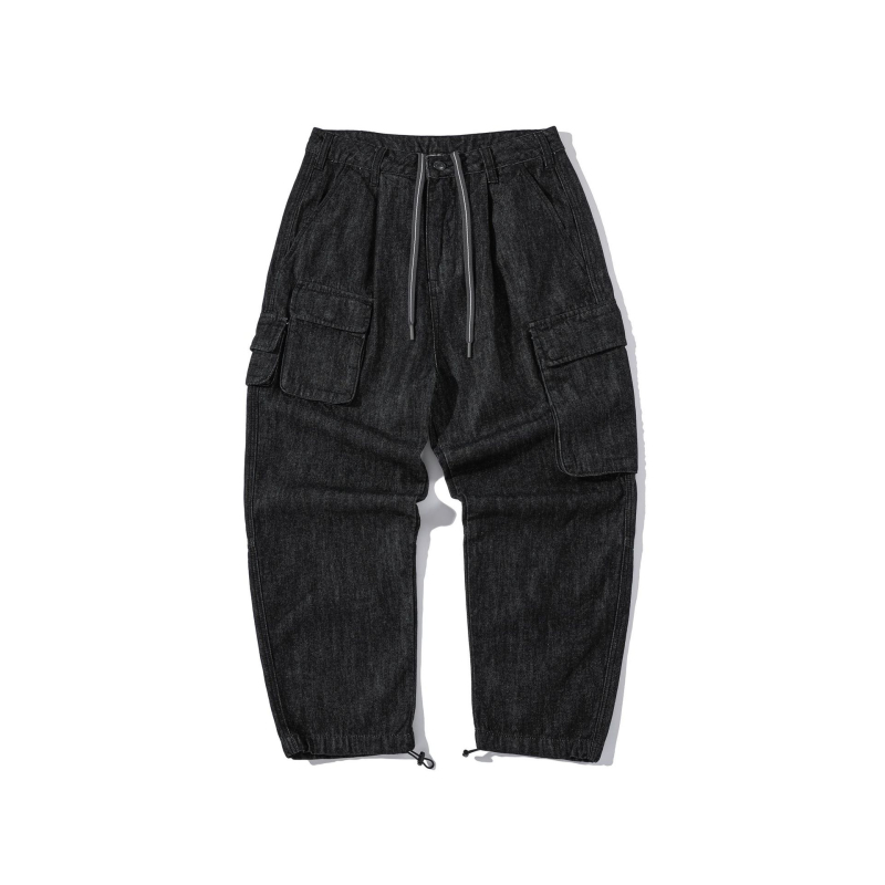 Kasdienės medvilninės kelnytės K5661, vidurio liemuo, laisvas kirpimas, virvės užsegimas, pavasaris-ruduo