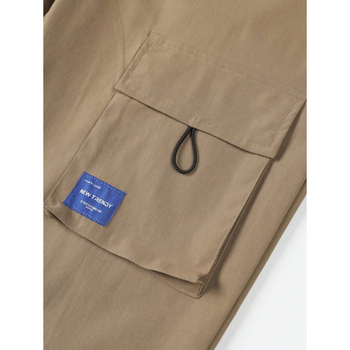 Άνετα παντελόνια εργασίας, κομμένο μήκος, άνετη γραμμή, ύφασμα από βαμβάκι CVC, ελαφριά ελαστικότητα