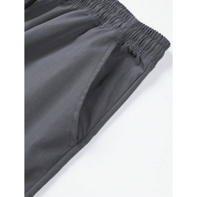 Kasdienės darbo kelnės, laisvas kirpimas, cropped ilgis, medvilnės CVC audinys, lengvas tempimas