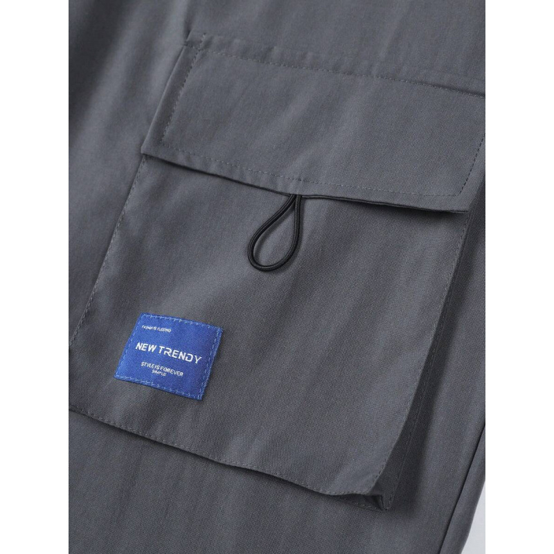 Kasdienės darbo kelnės, laisvas kirpimas, cropped ilgis, medvilnės CVC audinys, lengvas tempimas