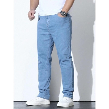 Дънки за мъже, корейски стил, Basic стил, прав крак, цип, Modal