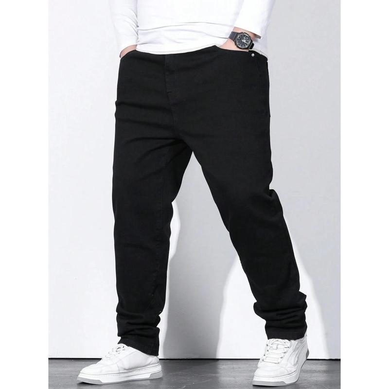 Vyriniai džinsai, korėjietiško stiliaus, bazinis stilius, tiesus kirpimas, užtrauktukas, Modal audinys