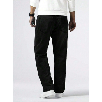 Τζιν – ευθύ παντελόνι, φαρδιά γραμμή, φλις επενδεδυμένο, ύφασμα πολυεστερικής ανάμειξης, τεσσάρων εποχών