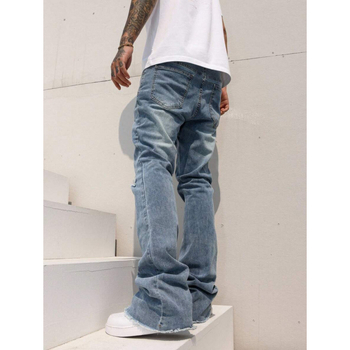 Τζιν – ίσια γραμμή, άνετη εφαρμογή, μέση με κορδόνι, επενδεδυμένα με φλίς, ανάμειξη ινών πολυεστέρα