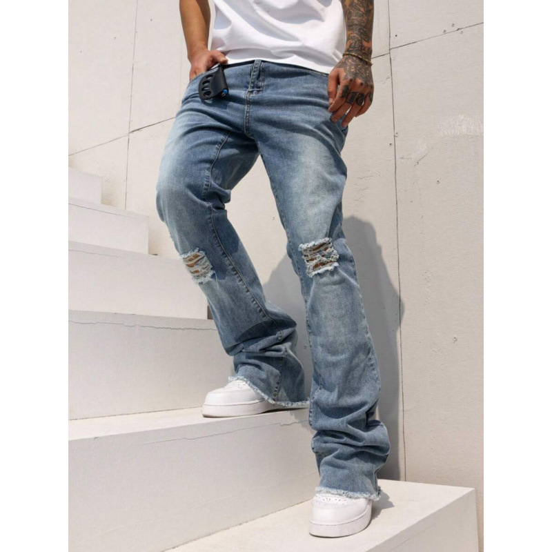 Τζιν – ίσια γραμμή, άνετη εφαρμογή, μέση με κορδόνι, επενδεδυμένα με φλίς, ανάμειξη ινών πολυεστέρα