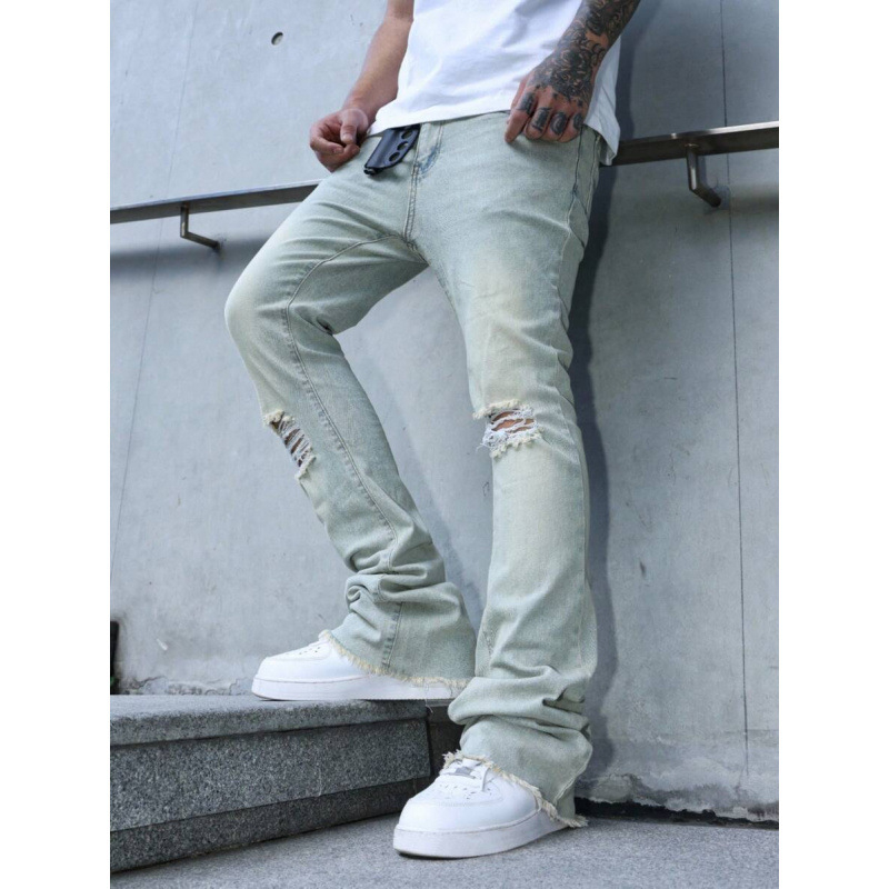 Τζιν – ίσια γραμμή, άνετη εφαρμογή, μέση με κορδόνι, επενδεδυμένα με φλίς, ανάμειξη ινών πολυεστέρα