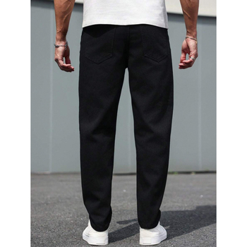 Τζινς: φαρδιά γραμμή, με κορδόνι μέσης, fleece επένδυση, πολυεστερικό μείγμα