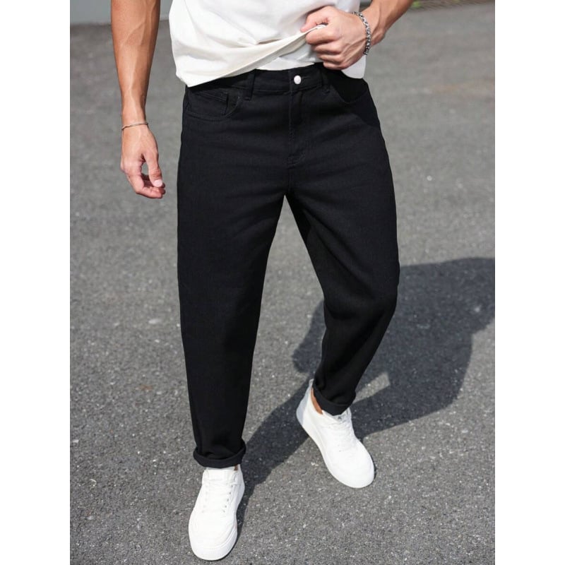 Τζινς: φαρδιά γραμμή, με κορδόνι μέσης, fleece επένδυση, πολυεστερικό μείγμα