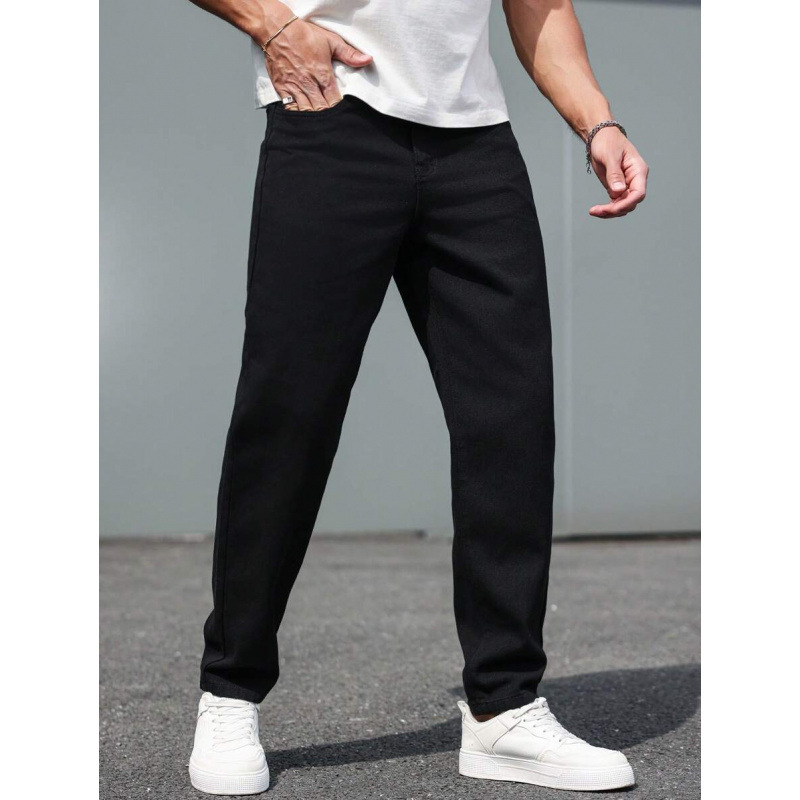 Τζινς: φαρδιά γραμμή, με κορδόνι μέσης, fleece επένδυση, πολυεστερικό μείγμα