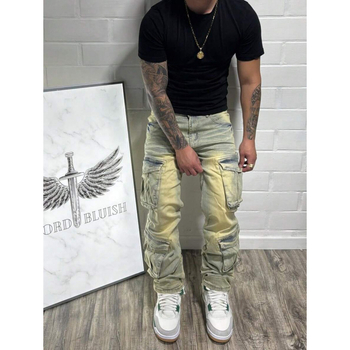 Αντρικά τζιν από ντένιμ Straight Leg, Loose Fit, Fleece-Lined, Polyester Blend