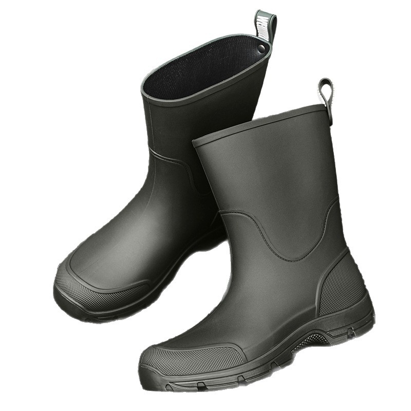 Μποτάκια βροχής, αδιάβροχα, unisex, χαμηλό ύψος, Slip-On, στρογγυλή μύτη