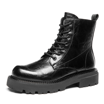 Ανδρικά μποτάκια Martin με υψηλό shaft, επάνω μέρος από microfiber δέρμα, καουτσούκ σόλα, αδιάβροχα και ζεστά