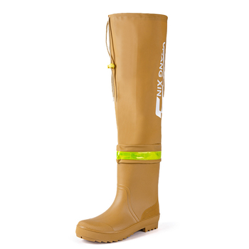 Ανδρικά ψηλά αδιάβροτα μποτάκια βροχής με PVC επένδυση, πλαστική σόλα, ψηλός άνω μέρος, slip-on, αντιολισθητικά και ανθεκτικά στη φθορά