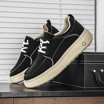 Mingsui casual textil cipő, fűzős, légáteresztő, alacsony felső rész, kerek orr