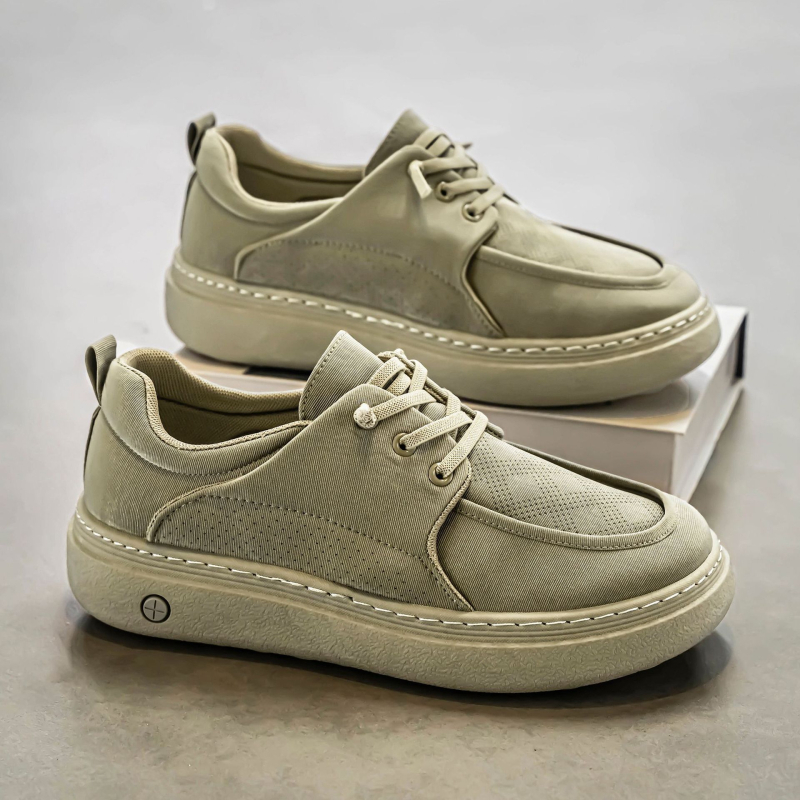 Mingsui casual textil cipő, fűzős, légáteresztő, alacsony felső rész, kerek orr