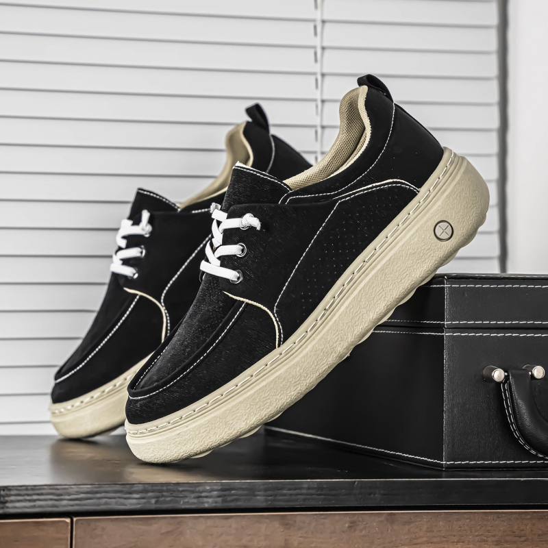 Mingsui casual textil cipő, fűzős, légáteresztő, alacsony felső rész, kerek orr