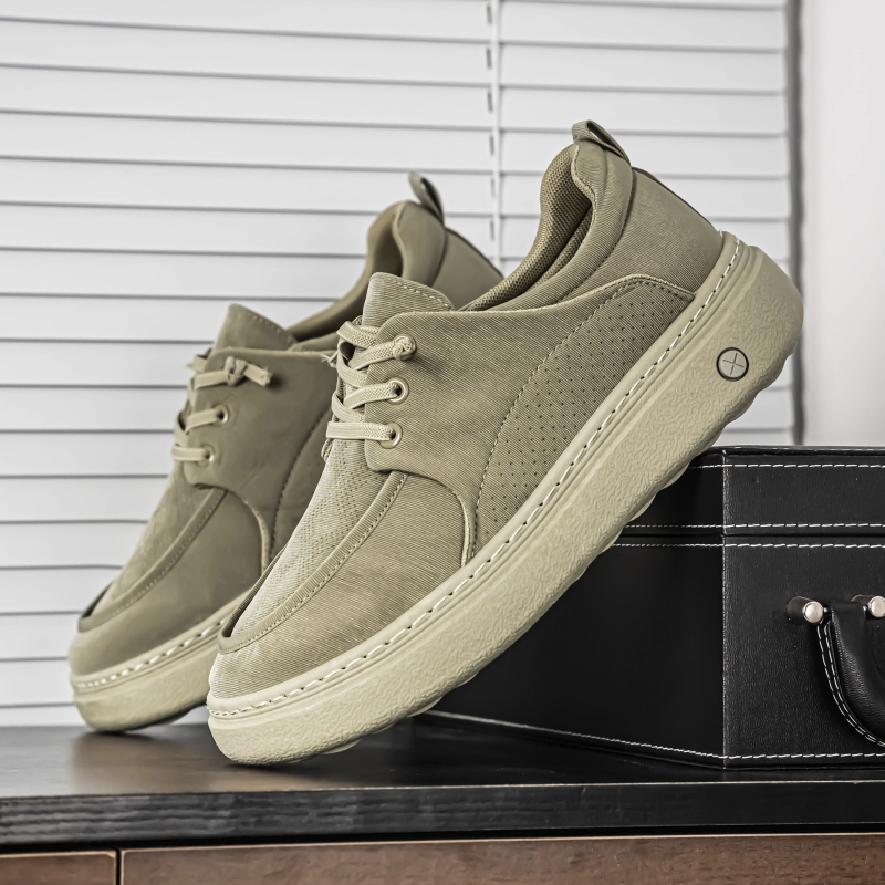 Mingsui casual textil cipő, fűzős, légáteresztő, alacsony felső rész, kerek orr