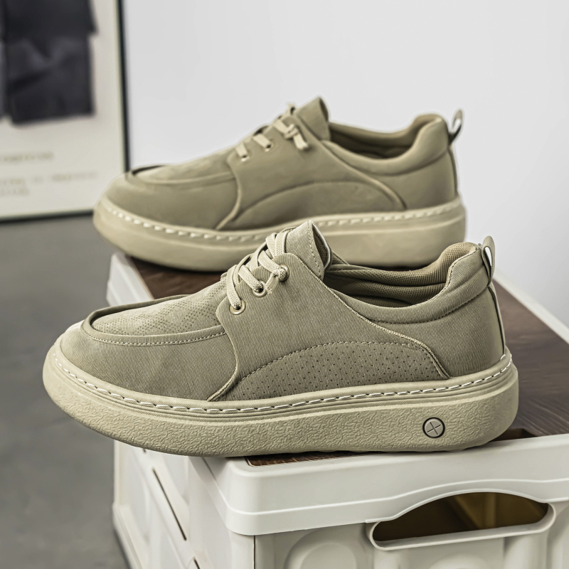 Mingsui casual textil cipő, fűzős, légáteresztő, alacsony felső rész, kerek orr