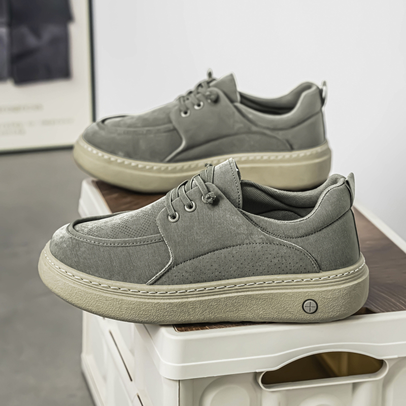 Mingsui casual textil cipő, fűzős, légáteresztő, alacsony felső rész, kerek orr