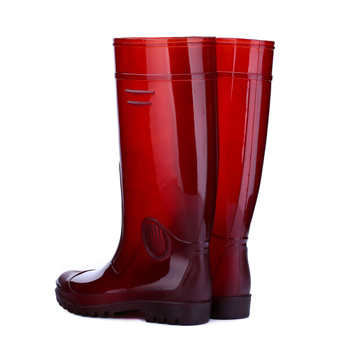 Ανδρικές ψηλές γαλότσες βροχής από PVC, αντιολισθητικές, ανθεκτικές σε οξέα και αλκάλια, πλαστική σόλα, κατασκευή με έγχυση