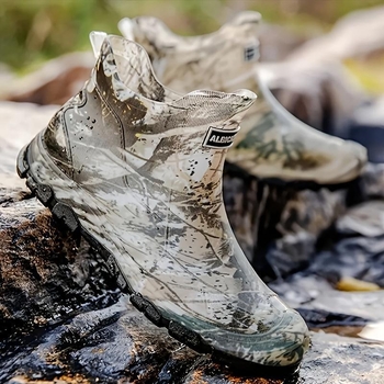 Ανδρικά δερμάτινα μποτάκια – Εθνοτικό στυλ ιππασίας, επάνω nubuk σουέτ, αδιάβροχα, αντιολισθητικά