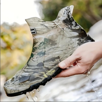 Ανδρικά δερμάτινα μποτάκια – Εθνοτικό στυλ ιππασίας, επάνω nubuk σουέτ, αδιάβροχα, αντιολισθητικά