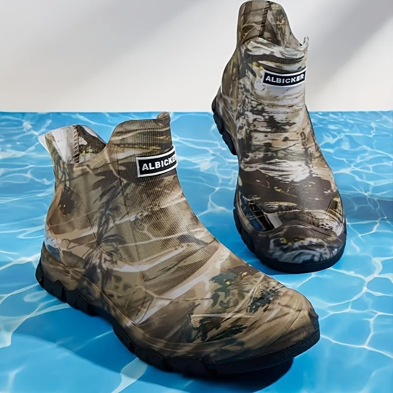 Vīriešu ādas zābaki – etniska stila izjādes zābaki, nubukā augšdaļa, ūdensizturīgi, pretslīdēšana