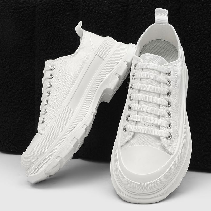 Unisex kanvas apavi ar gumijas zoli, PU zolīte, sietveida oderējums, auklas, apaļa purngala