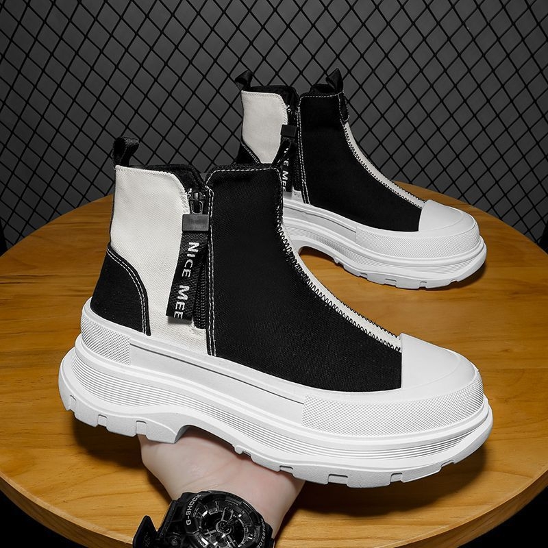 Unisex kanvas apavi ar gumijas zoli, PU zolīte, sietveida oderējums, auklas, apaļa purngala