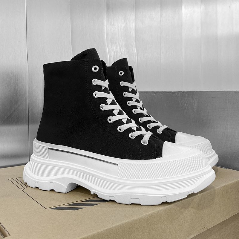 Unisex kanvas apavi ar gumijas zoli, PU zolīte, sietveida oderējums, auklas, apaļa purngala