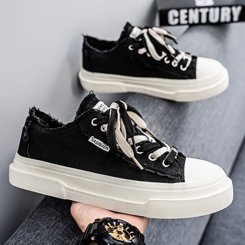 Unisex kanvas apavi ar gumijas zoli, PU zolīte, sietveida oderējums, auklas, apaļa purngala