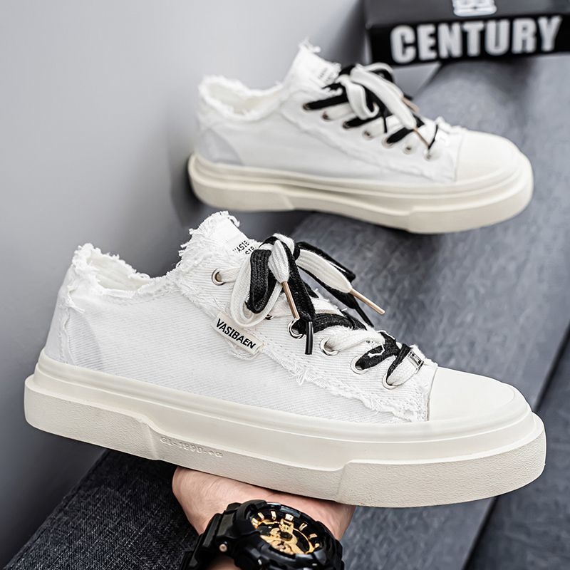 Unisex kanvas apavi ar gumijas zoli, PU zolīte, sietveida oderējums, auklas, apaļa purngala