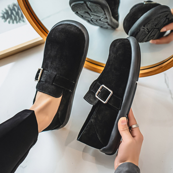 Ανδρικοί λοφέρ με σουέντ επάνω, καουτσούκ σόλα, αντιολισθητική, βιντάζ στυλ, άνοιξη