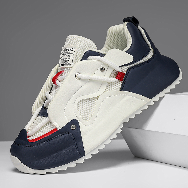 Ανδρικά casual αθλητικά παπούτσια, αναπνεύσιμο PU επάνω μέρος, σόλα από καουουκ σόλα, με κορδόνια στην πρόσοψη, χαμηλό ύψος, ελαφριά και ανθεκτικά στη φθορά