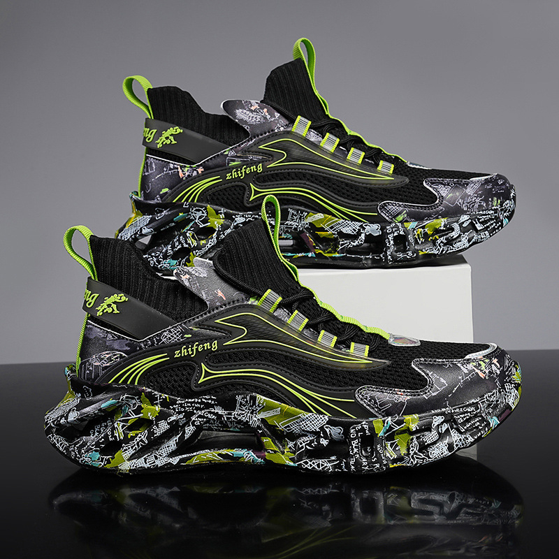 Ανδρικά Παπούτσια με Δίκτυο, Υψηλό Κάλυμμα - Διαπνέοντα, Αντιολισθητική Καουτσούκ Σόλα, Καουτσούκ Μέση Σόλα, Ύψος Πτέρνας 3-5 cm