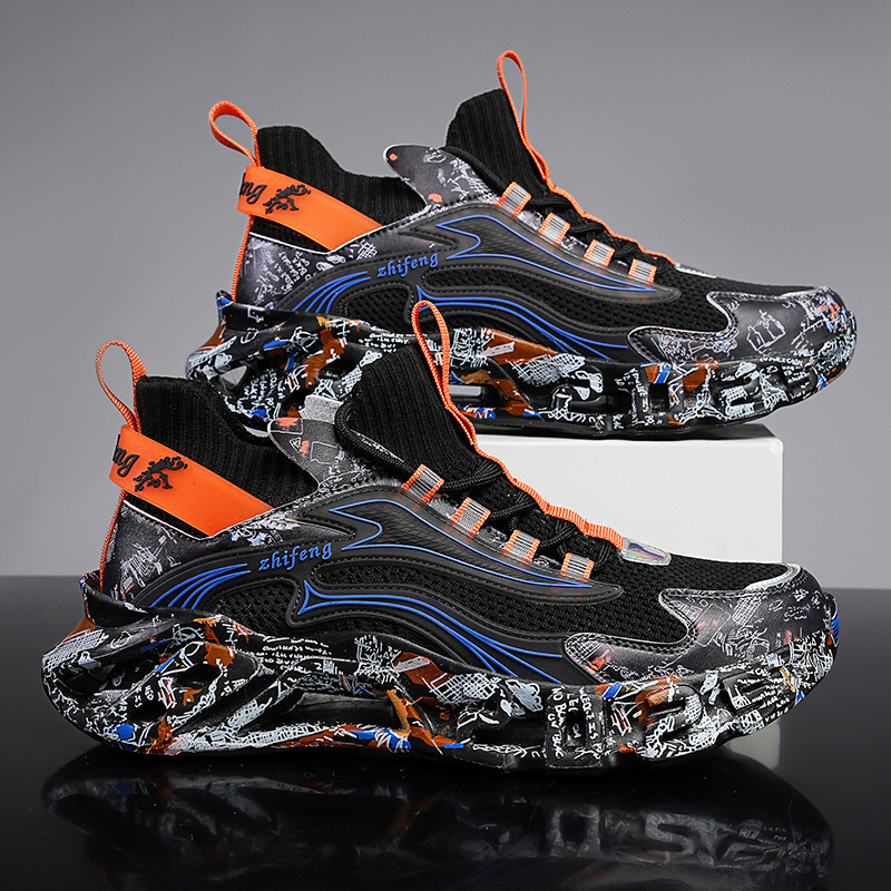 Ανδρικά Παπούτσια με Δίκτυο, Υψηλό Κάλυμμα - Διαπνέοντα, Αντιολισθητική Καουτσούκ Σόλα, Καουτσούκ Μέση Σόλα, Ύψος Πτέρνας 3-5 cm