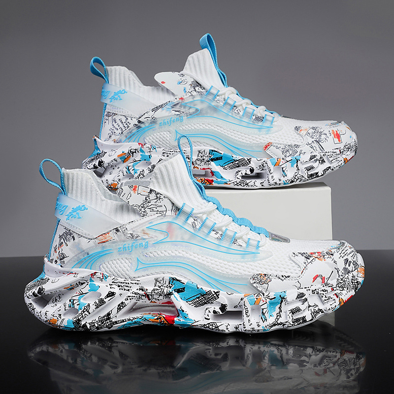 Ανδρικά Παπούτσια με Δίκτυο, Υψηλό Κάλυμμα - Διαπνέοντα, Αντιολισθητική Καουτσούκ Σόλα, Καουτσούκ Μέση Σόλα, Ύψος Πτέρνας 3-5 cm