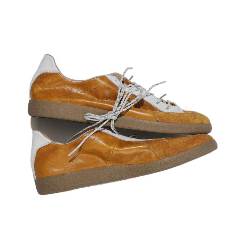 Vyrų etninio stiliaus kasdieniai odiniai boat shoes - mikropluošto oda, apvali nosis, aukštas viršus, raišteliai