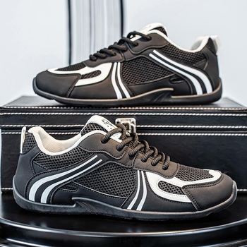 ΑGAN Ανδρικά Αθλητικά Παπούτσια Casual, δίκτυωτή επάνω επιφάνεια, αναπνέον, κλείσιμο με κορδόνια, μεσαίο ύψος, στρογγυλή μύτη, μαλακή σόλα