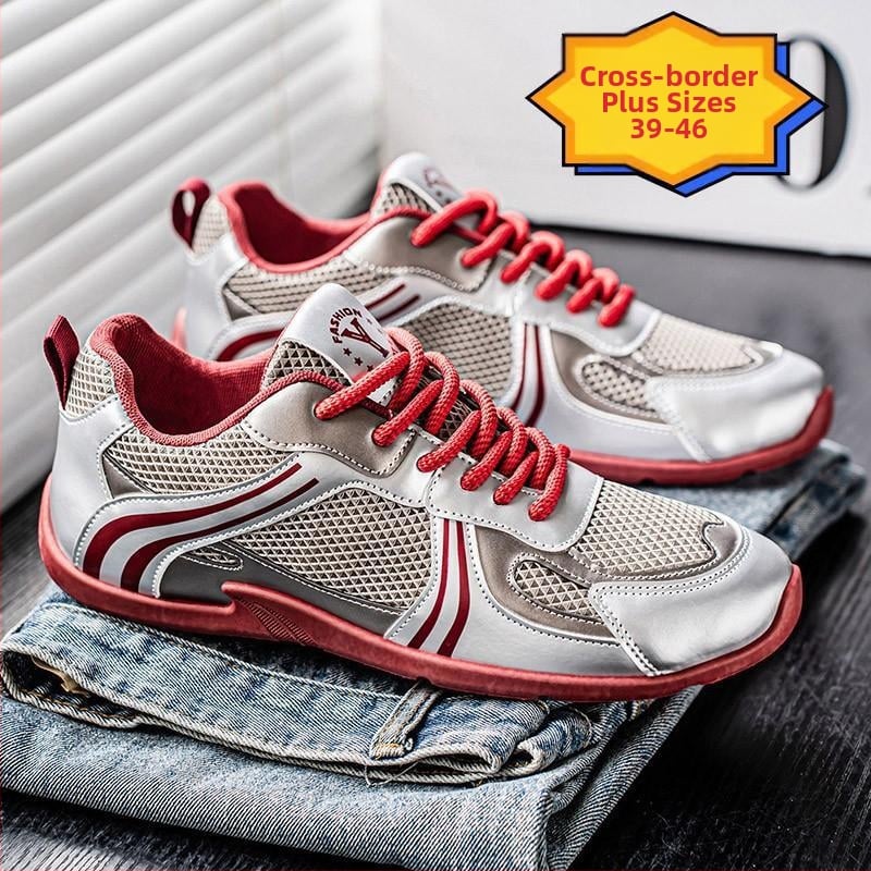 ΑGAN Ανδρικά Αθλητικά Παπούτσια Casual, δίκτυωτή επάνω επιφάνεια, αναπνέον, κλείσιμο με κορδόνια, μεσαίο ύψος, στρογγυλή μύτη, μαλακή σόλα