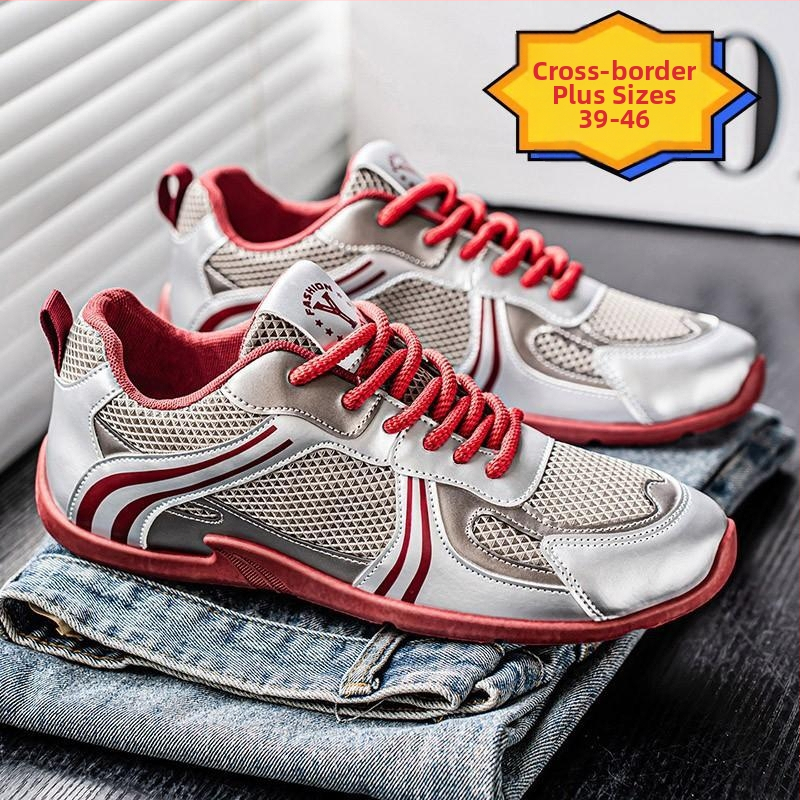 ΑGAN Ανδρικά Αθλητικά Παπούτσια Casual, δίκτυωτή επάνω επιφάνεια, αναπνέον, κλείσιμο με κορδόνια, μεσαίο ύψος, στρογγυλή μύτη, μαλακή σόλα