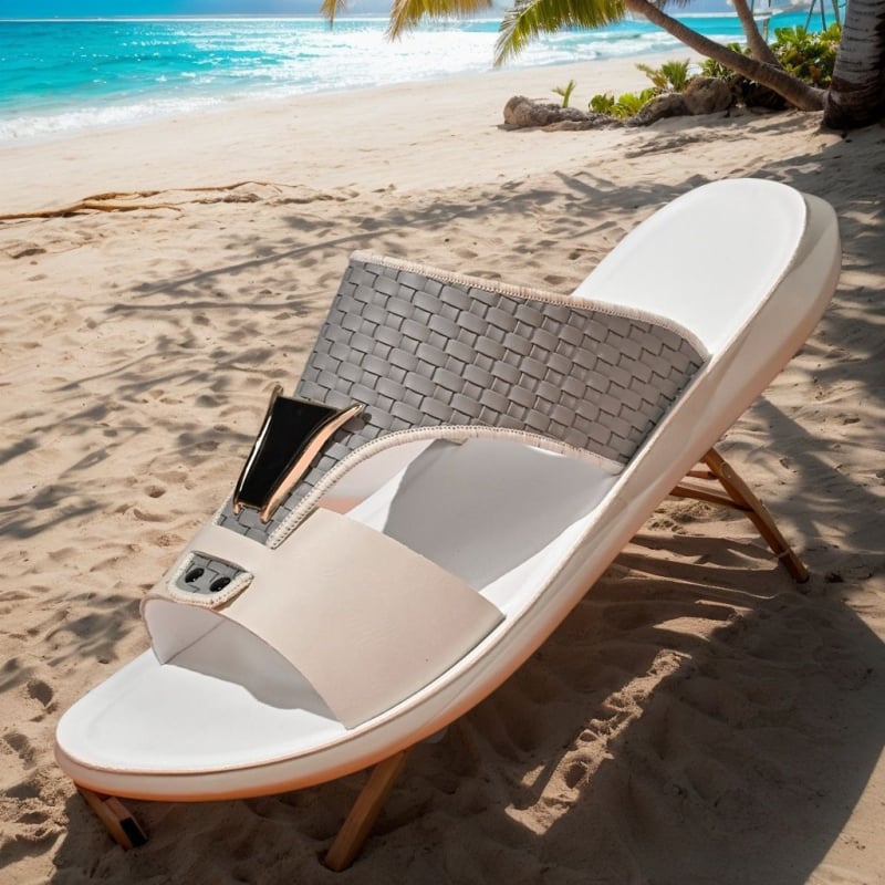 Ανδρικά PU σανδάλια - PU επάνω μέρος και σόλα, casual με ανοιχτό δάχτυλο, Slip-On, ελαφρά, αντιολισθητικά