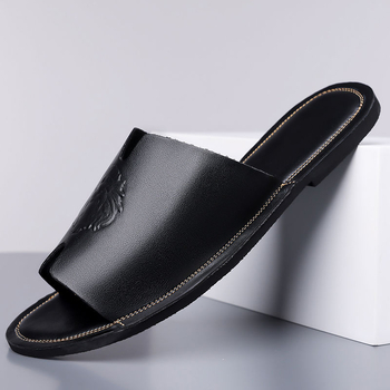 Ανδρικά καλοκαιρινά σανδάλια – αναπνέοντα, ανοιχτό δάχτυλο, επάνω μέρος από συνθετικό δέρμα, καουτσούκ σόλα, χωρίς κορδόνια