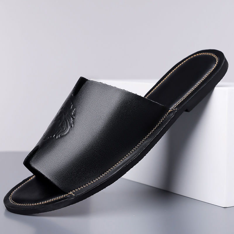 Ανδρικά καλοκαιρινά σανδάλια – αναπνέοντα, ανοιχτό δάχτυλο, επάνω μέρος από συνθετικό δέρμα, καουτσούκ σόλα, χωρίς κορδόνια