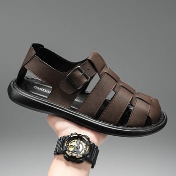 Ανδρικά σανδάλια — casual στυλ με κλειστή μύτη, επάνω υλικό: super fiber, σόλα: PU, αντιολισθητικό