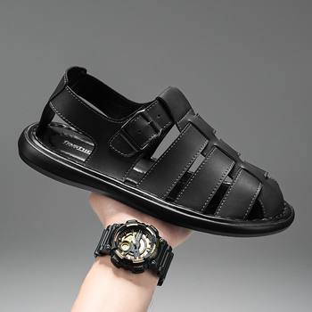 Ανδρικά σανδάλια — casual στυλ με κλειστή μύτη, επάνω υλικό: super fiber, σόλα: PU, αντιολισθητικό