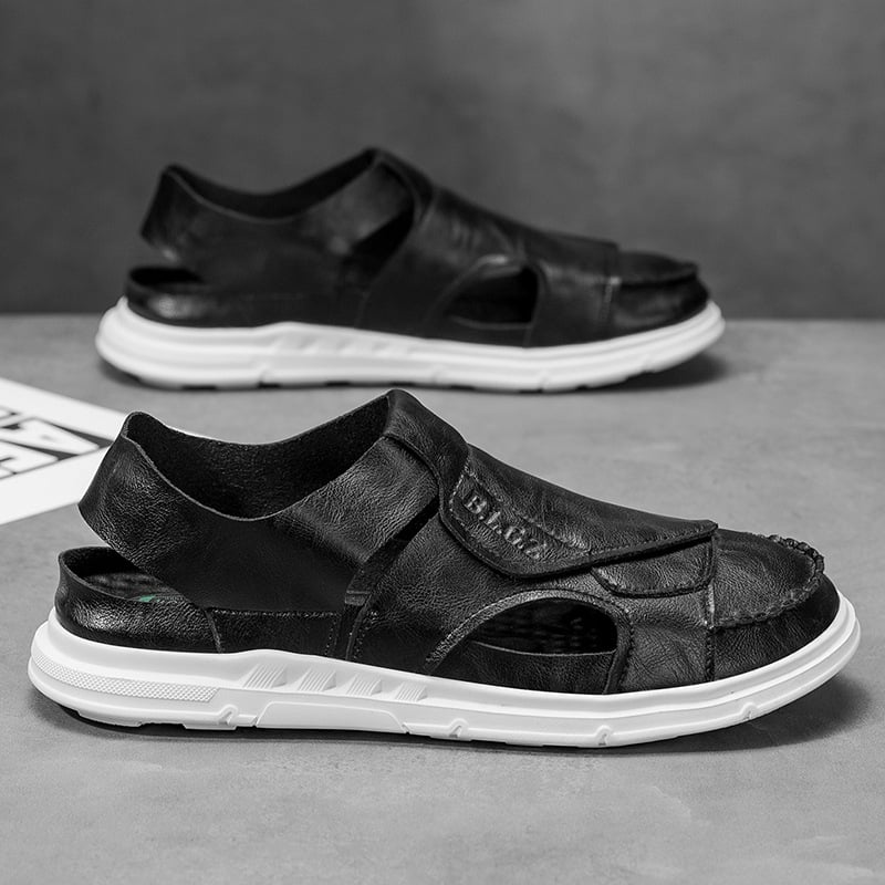 Vīriešu ikdienas sandales ar augšējā materiāla no super šķiedras, EVA zole, apaļa purns, injekcijas formēta zole